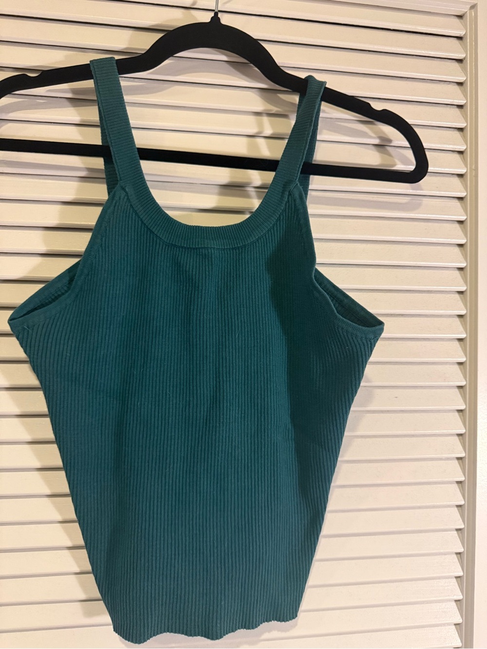South Moon Under Teal Ribbed Tank Top